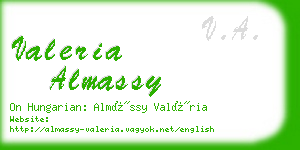valeria almassy business card
